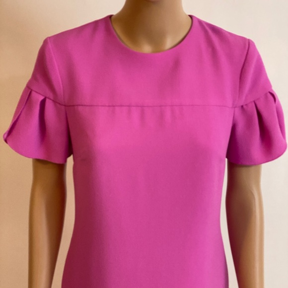 Trina Turk Jacinta Shift Dress Petal-Sleeve - Pink/Snapdragon Size 0 - Picture 3 of 16